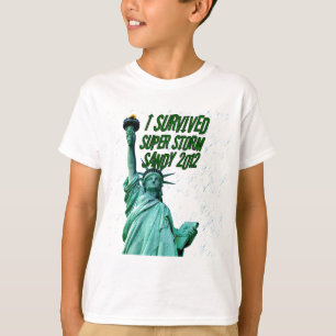 Camiseta Eu sobrevivi à tempestade Sandy, 2012_