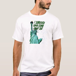 Camiseta Eu sobrevivi à tempestade Sandy, 2012_