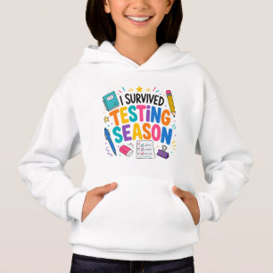 Camiseta Eu Sobrevivi à Temporada de Testes Humor Escolar
