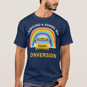 Camiseta Eu sobrevivi a um Design de conversão de ônibus es