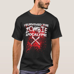 Camiseta Eu sobrevivi ao Apocalipse Zombie