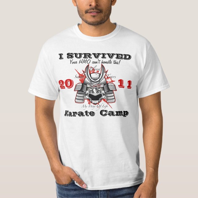 Camiseta Eu Sobrevivi ao Campo de Karate (Frente)