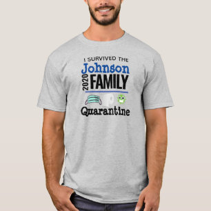 Camiseta Eu Sobrevivi ao Coronavírus Quarantine, Família Di