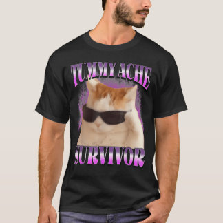 Camiseta Eu Sobrevivi ao Dor de Barriga do Gato de Hoje39S
