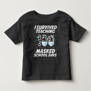 Camiseta Eu Sobrevivi Ao Ensino 100 Dias Escolares Mascarad