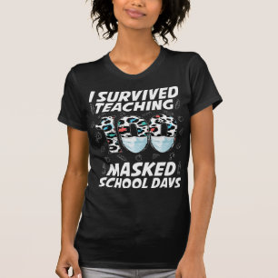 Camiseta Eu Sobrevivi Ao Ensino 100 Dias Escolares Mascarad