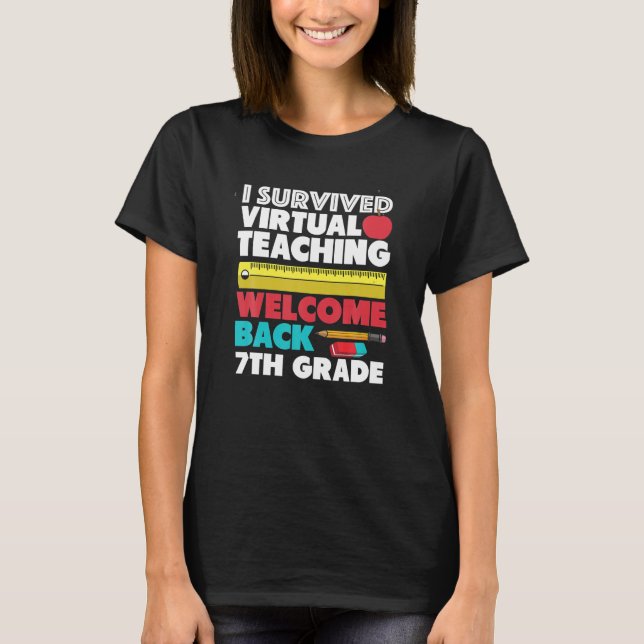 Camiseta Eu Sobrevivi Ao Ensino Virtual De Volta Ao 7 Da Es (Frente)