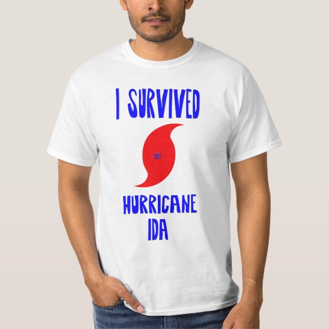 Camiseta Eu Sobrevivi Ao Furacão Ida (Frente)