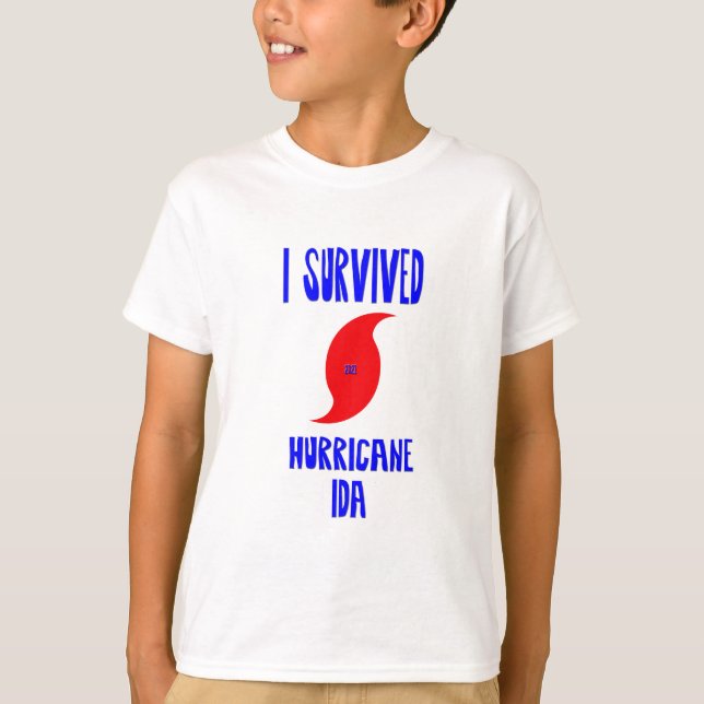 Camiseta Eu Sobrevivi Ao Furacão Ida (Frente)