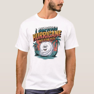 Camiseta Eu sobrevivi ao furacão Milton Flórida outubro de