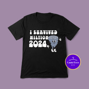Camiseta Eu Sobrevivi Ao Furacão Milton Retro Style 2024