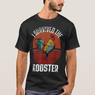 Camiseta Eu Sobrevivi Ao Galo Engraçado
