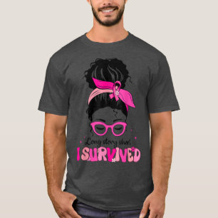 Camiseta Eu Sobrevivi ao Guerreiro do Cancer de Mama Rosa-A