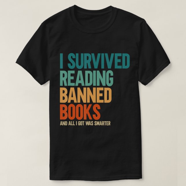 Camiseta Eu Sobrevivi Ao Ler Livros Banidos Em Livraria (Frente do Design)