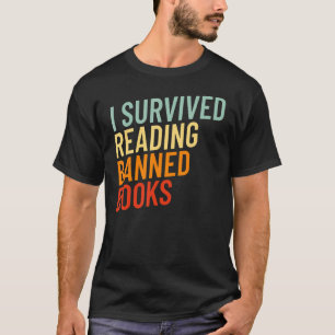 Camiseta Eu Sobrevivi Ao Ler Livros Banidos Retro Livro Ban