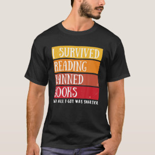 Camiseta Eu Sobrevivi Ao Ler Livros Banidos Retrô Livros Ba