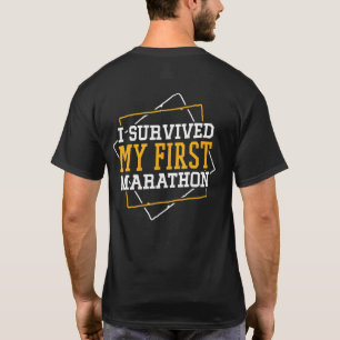 Camiseta Eu Sobrevivi ao Meu Primeiro Corredor de Maratona