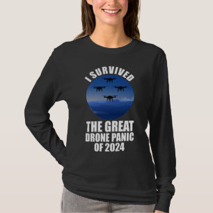 Camiseta Eu Sobrevivi Ao Pânico Do Drone Excelente De 2024