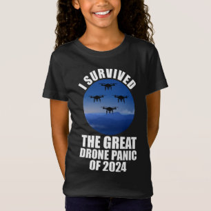 Camiseta Eu Sobrevivi Ao Pânico Do Drone Excelente De 2024
