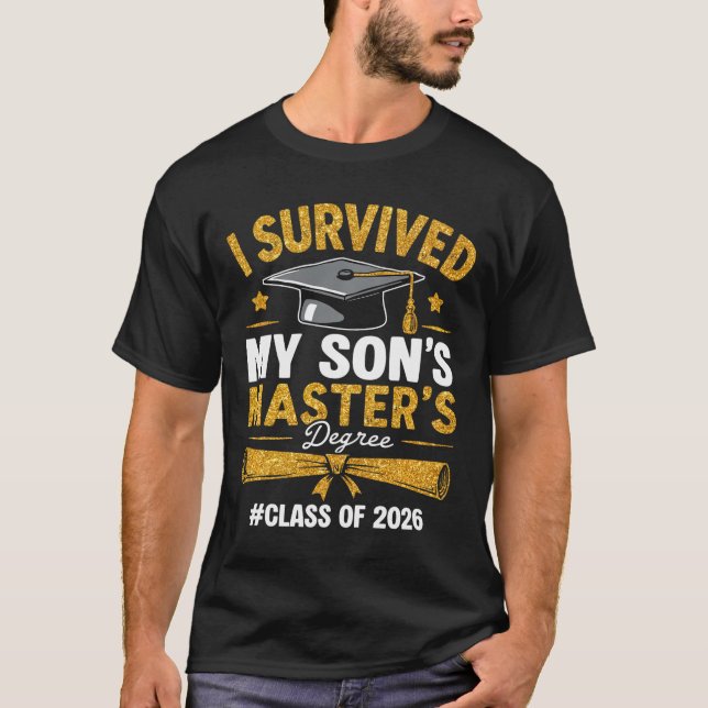 Camiseta Eu Sobrevivi ao Presente de Formatura do Mestrado  (Frente)