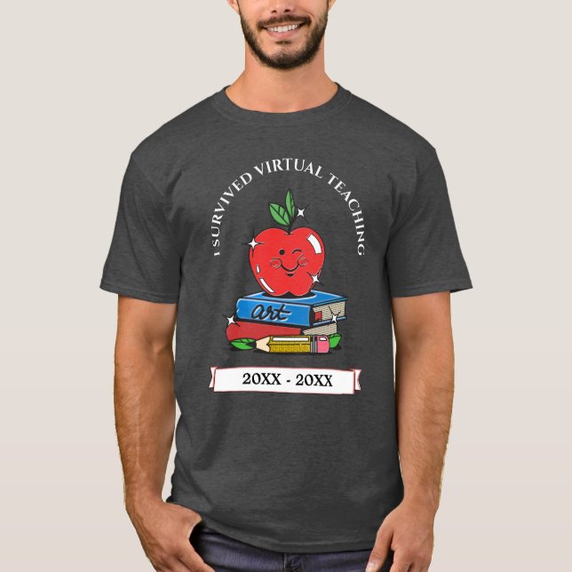 Camiseta Eu Sobrevivi ao Professor de Ensino Virtual Person (Frente)