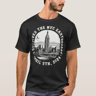 Camiseta Eu sobrevivi ao terremoto de Nova Iorque de 2024 a