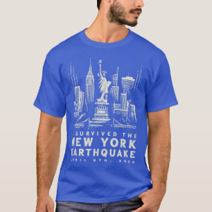 Camiseta Eu Sobrevivi Ao Terremoto De Nova York