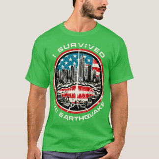 Camiseta Eu Sobrevivi Ao Terremoto NYC 2024