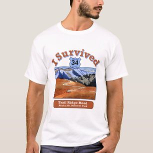 Camiseta Eu Sobrevivi ao Trail Ridge Road, Colorado