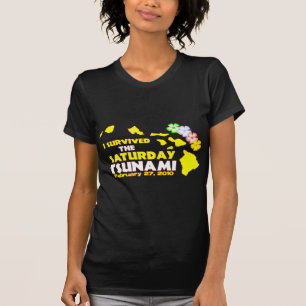 Camiseta Eu sobrevivi ao tsunami de sábado