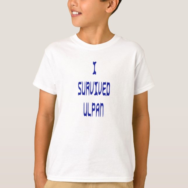Camiseta Eu Sobrevivi ao Ulpan (Frente)