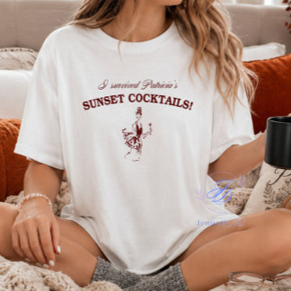 Camiseta Eu Sobrevivi aos Coquetéis de Pôr do Sol de Patric