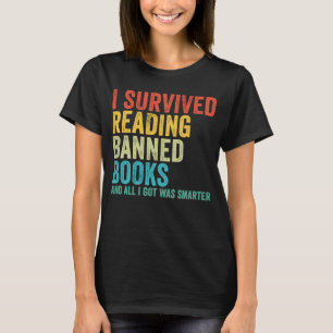 Camiseta Eu Sobrevivi Lendo Livros Banidos Livro Bibliotecá