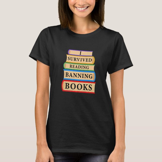 Camiseta Eu Sobrevivi Lendo Livros Banidos Livros Livres (Frente)