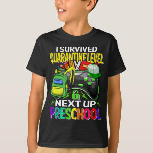 Camiseta Eu Sobrevivi Quarantine Próximo Jogo Pré-Escolar