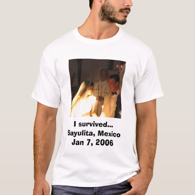 Camiseta Eu sobrevivi. Sayulita, México, 7 de janeiro de 20 (Frente)