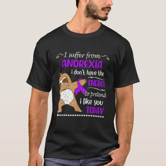 Camiseta Eu Sofro de Anorexia Eu Não Tenho Energia Preguiça (Frente)