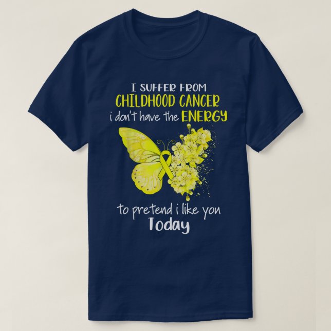 Camiseta Eu Sofro De Borboleta De Consciência De Canceres N (Frente do Design)