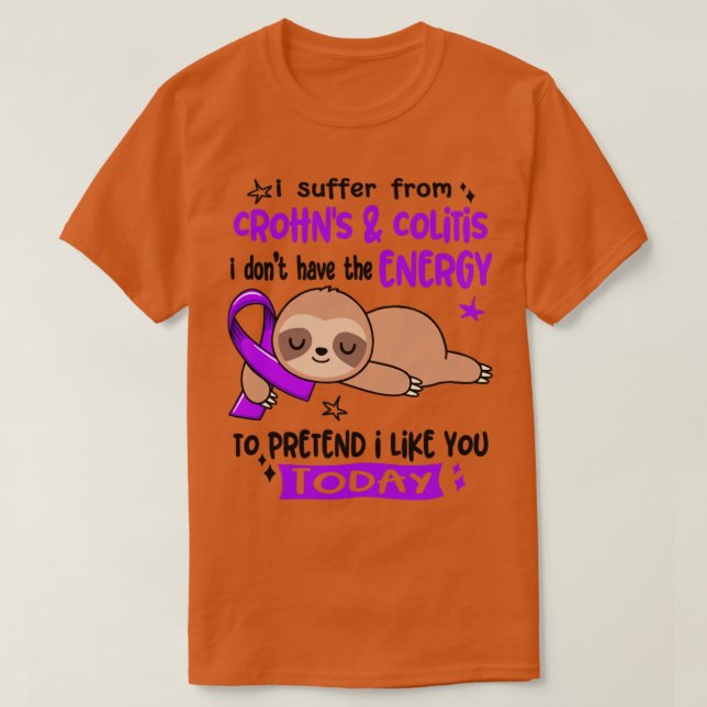 Camiseta Eu Sofro De Colite Crohns Eu Não Tenho O Energ (Frente do Design)