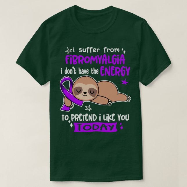 Camiseta Eu Sofro De Fibromialgia Eu Não Tenho Energia (Frente do Design)