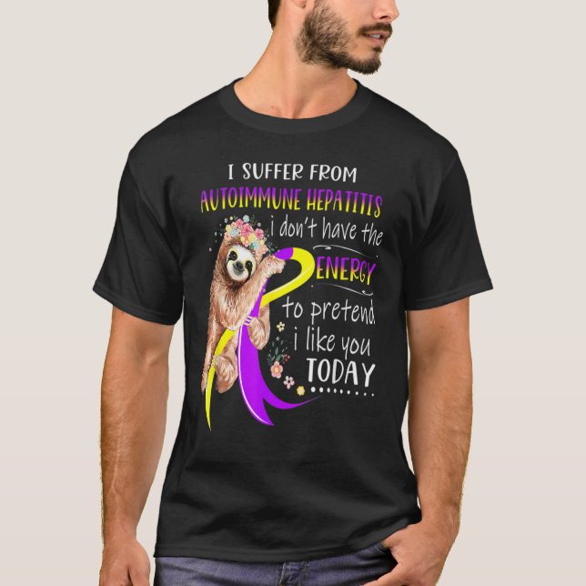 Camiseta Eu Sofro De Hepatite Autoimune O Corpo De Energia (Frente)