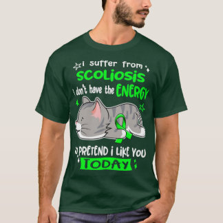 Camiseta Eu Sofro De Scoliose Eu Não Tenho Energia Para