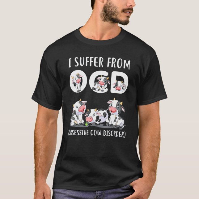 Camiseta Eu Sofro De Toc Transtorno Obsessivo Vaca Cute Vac (Frente)
