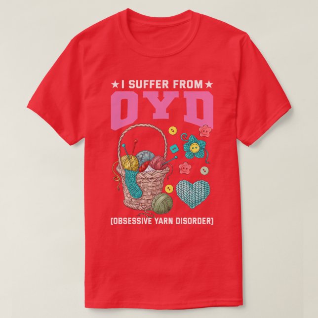 Camiseta Eu sofro de transtorno obsessivo de fios OCD (Frente do Design)