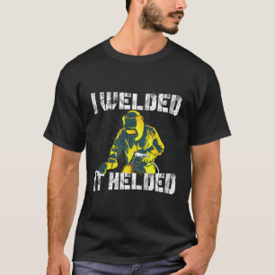 Camiseta Eu Soltei Ele Ajudava Mig Soldando Funny Welder Pu