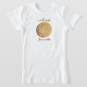 Camiseta eu sorrirei por um biscoito