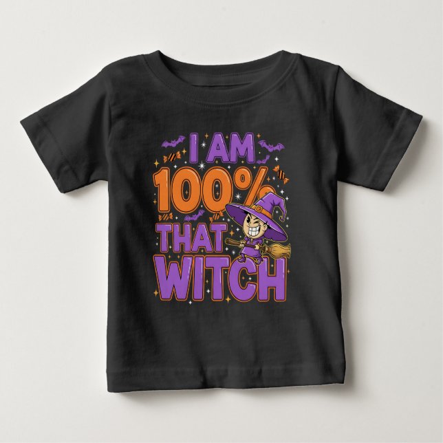 Camiseta Eu Sou 100% Aquela Bruxa Diversão De Halloween (Frente)