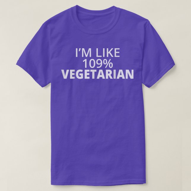 Camiseta Eu sou 100% Vegetariano Sarcasmo Sarcasmo Sarcásti (Frente do Design)