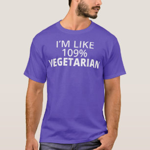 Camiseta Eu sou 100% Vegetariano Sarcasmo Sarcasmo Sarcásti