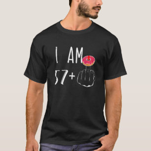 Camiseta Eu Sou 57 Mais 1 Rosquinha De Dedo Médio Para Um 5